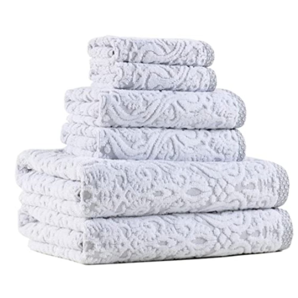 "Emma" Textured Bath Towel Set - Picture 1 of 6